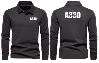 AIRBUS 330 LONG SLEEVE POLO